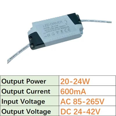 LED Driver 1-3W 4-7W 8-12W 18-24W 25-36W 300mA Power supply Light Constant Current Transformer for Led downligt Panel lamp AC85-265V 20-24W（600mA）30-36W（900mA）50W（1500mA)