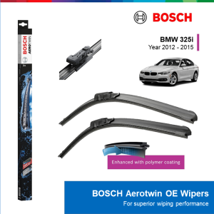BỘ GẠT MƯA BOSCH AEROTWIN EURO SET A929S 24" & 19": BMW 325i ĐỜI XE 2012 ĐẾN 2015
