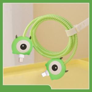 Super presisi 1 set 4 item / Set Cable Bite Karakter/Pelindung Kabel Charger Kabel Data Kawat Kabel Data HP Untuk Iphone Samsung Xiaomi Oppo Huawei Android Universal Motif Kartun Lucu