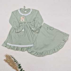 0-6 bulan Gamis bayi perempuan set hijab bayi dress bayi perempuan newborn setelan gamis kaos murah Risyababygamis7