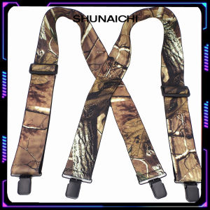 Camouflage Suspenders Mans Braces Male Vintage Outdoor Straps Bretelles adult 4 clips suspensorio Ligas Tirantes 5*120cm h260606