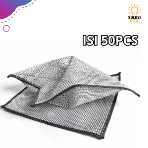 Kain Lap Kawat Sebaguna Isi 50pcs / Lap Dapur Untuk Kerak Wajan Dan Panci Anti Kusut