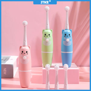 JTKE Children Electric Sonic Toothbrush Waterproof Ultrasonic Electric Toothbrush with Replacement Toothbrush Head