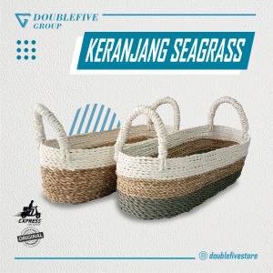 BEST SELLER Tempat toples / Keranjang Oval Anyaman seagrass pandan laut home made ukuran T 11 P 38 L 19 cm / Ikea tempat toples / Tempat tatakan Aqua / keranjang anyaman serbaguna