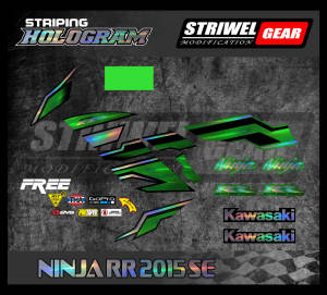 Ninja RR New Stiker List Striping Full Hologram Kawasaki Ninja RR 2015 SE