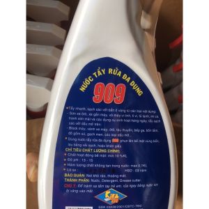 Tẩy đa năng 909 loại lớn 850ml Nước tẩy đa dụng 909 Kim Phát chai lớn 850ml tẩy trên mọi chất lượng tẩyđa năng