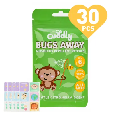 Cuddly Mosquito Patch Citronella Scent Extra-Safe (30 Pcs)