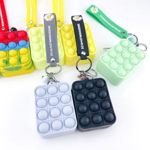 Tas Selempang Anak Jelly Rubber Labubu/ Tas Bahu Anak Tahan Air motif Labubu