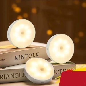 USB Rechargeable LED PIR Motion Sensor Night Light 8 Light Bead Cabinet Closet Wall Lamp sensor