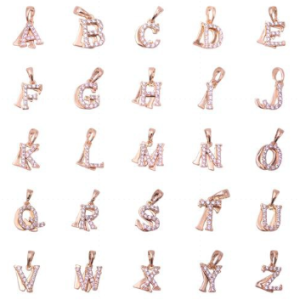 Xuping Liontin Huruf Emas/Gold Double 0141180150