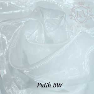 Kain Organdi Organza Silk Kaca Polos Premium 0.5 Meter Murah Laris Bahan Hijab Kerudung Gaun Gamis Lebar 150cm
