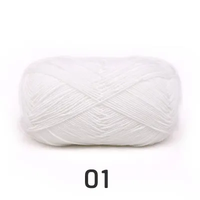 ไหมพรม 2ply คอตตอนนมเส้นเล็ก 40 กรัม พร้อมส่ง