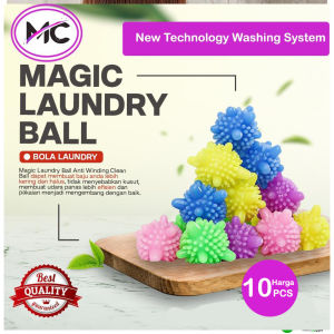 Bola Laundry Ball Karet Mesin Cuci Magic Model Landak Isi 1 pcs Bola Pembersih Noda Penggosok Pakaian Baju Celana Praktis Murah Aman Anti Kusut