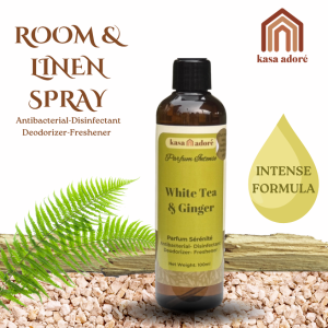 Kasa Adore Fragrance Freshener Spray White Tea & Ginger 500 ML Refill for Home Room Car & Linen