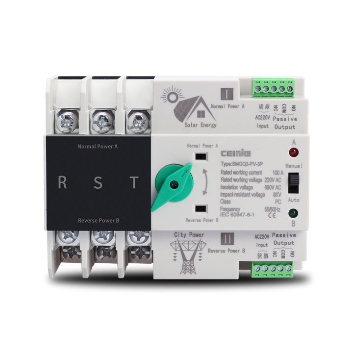 【Fast-selling】 Ats Dual Power Automatic Transfer Switch 2p/3p/4p 100a ...