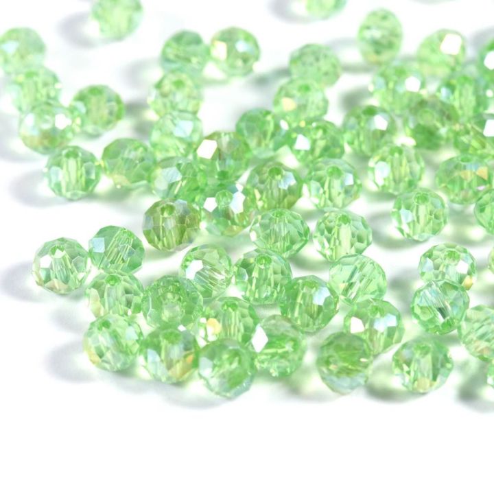 D5JKY 70pcs Spacer Beads Faceted Glass Beads Shiny Colorful Glass