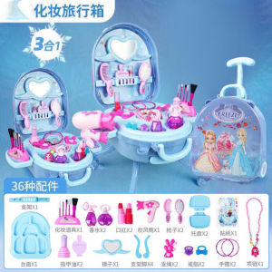 Frozen Aisha Hành Lý Bàn Trang Điểm Bé Gái Bộ Hộp Mỹ Phẩm Đồ Chơi Nhà Chơi Trẻ Em 3-6