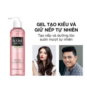 Gel tạo kiểu tóc Double Rich Hair Gel 250mlGel tạo kiểu tóc khô nhanh không bết dính chính hãng