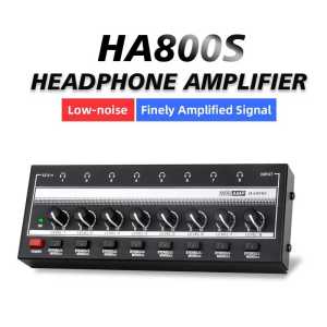 HA800S Headphone Amplifier 8 Channel for Mixing Mastering and Podcasting