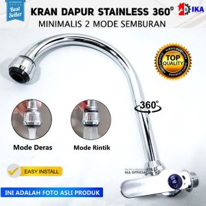 TERMURAH Kran Angsa Baling Engkol Cuci Piring Keran Air Sink Stainless Stanlis Dapur Grosir kran cuci piring Kran Angsa Cuci Piring 1/2 inch Kran Wastafel Stainless Steel Model Tembok Minimalis Kran Cuci Piring Kran Angsa Engkol Kran Bak Cuci Piring Keran