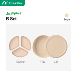 [Malang Honey] JAMMUK Baby Food Silicone Suction Plate Set (The Lid Tray and Divider A/B) 5 colors