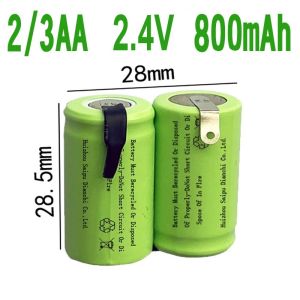 PIN NiMH/NiCd 2/3AA 2.4V 800mAh HÀN SẴN NIKEN 2 ĐẦU DÀNH THAY THẾ CHO MÁY CẠO RÂU TÔNG ĐƠ MÁY TĂM NƯỚC VÀ CÁC THIẾT BỊ KHÁC