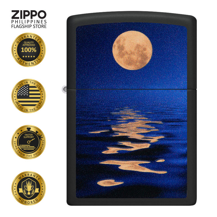 thumbnail image 2 of Zippo Moonlight Crow Design Black Matte Windproof Pocket Lighter – 218-093680 2 of 4