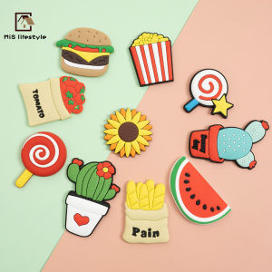 1 Set Small Cute 3D Fridge Magnets Childrens Gift Toys Fridge Magnet Fruit Cake Plant Baskets Baby Early Education Kids Learning Toy