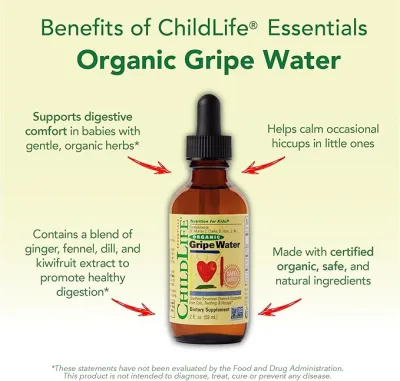 ChildLife Essentials Organic Gripe Water 2 fl oz (59.15 ml)