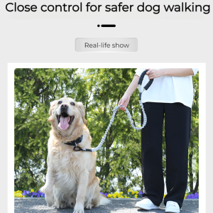 Golden Retriever Dog Walking Dog Leash Medium Explosion Proof Punch Pet Supplies Leash Dog Leash