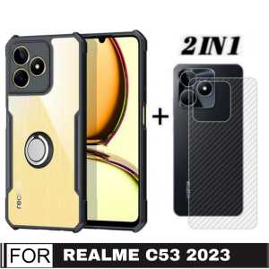 PROMO PAKET 2 INC 1 CASE REALME C53 NFC / REALME GT NEO 3T 2022 Ultra Slim Shockproof Transparent Premium Softcase Anti Fall Cincin Rink