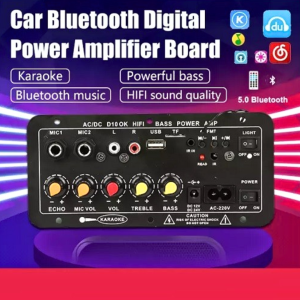 COD TaffSTUDIO Papan Amplifier Bluetooth Subwoofer ampli mobil rakitan rumah 12 - 24 volt 400W D10OK