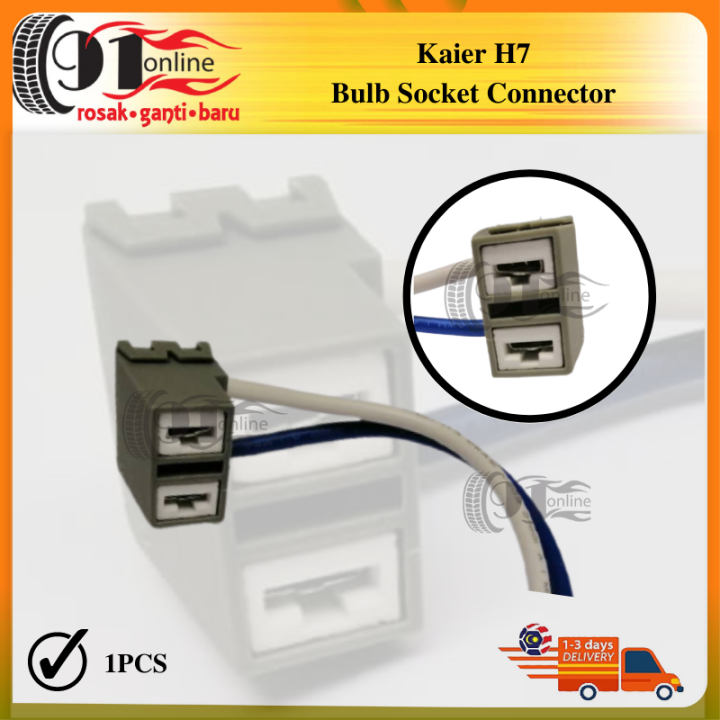 Car Headlight Bulb Socket Adapter Wiring Harness H7 Kaier | Lazada