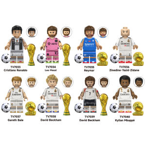 AOJU 🔥เบลลิงแฮม Mbappe Beckham Bale Zidane Neymar CR7โรนัลโด้หุ่นของเล่นบล็อคก่อสร้าง🔥ตัวต่อเลโก้ที่เข้ากันได้