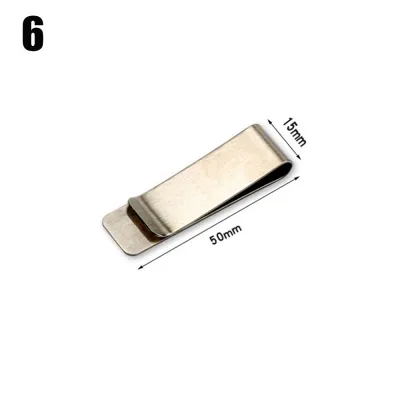 KEYOOL Stationery Convenient Portable Brass Pen Folder Handmade Leather Notebook Holder Stainless Steel Clips