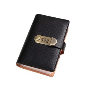 GIORGIONE PU Leather Money Savings Challenge Binder with Password Lock Solid Color Cash Budget Notebook Savings Challenges Book Clear View Ticket Collection Book Money Saving