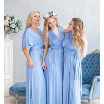 LIGHT DUSTY BLUE Infinity Dress Floorlength with Attached Tube Lazada PH