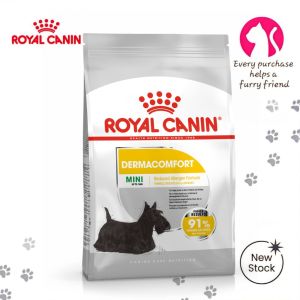 Royal Canin Mini Dermacomfort 1kg Adult Dry Dog Food | Canine Care Nutrition for Small Breed Dogs Prone to Skin Irritation & Itching | Reduced Allergen Formula for Healthy Skin & Promote Shiny Coat [EXP Nov.26]