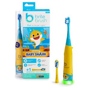 BriteBrush Baby Shark Interactive electric toothbrush for kids with games sounds songs