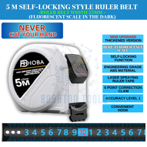 Anti-cut Hands 10M Steel Measuring Tape Fluorescerous steel tape Industrial Auto Lock Steel Tape Measure (5M 7.5M 10M) Self-locking Steel Metro Meter tape measure heavy duty measurement tools Levels