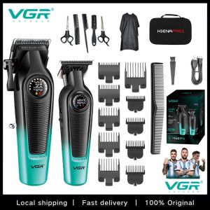VGR V-196 V-996 Hair Clippers for Men & Hair Trimmer Set Cordless Barber Combo with LED Display