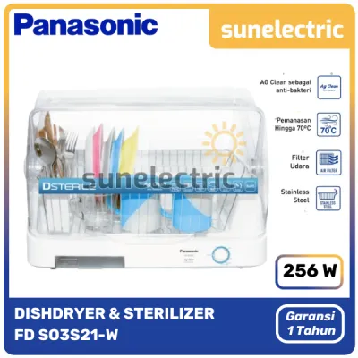 Panasonic Dsterile Alat Sterilizer Peralatan Bayi dan Makan Dish Dryer FD-S03S1 / FD-S303S21