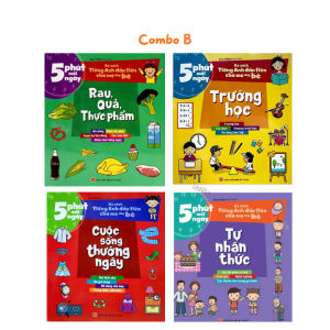 Sách Tiếng Anh Đầu Tiên Cha Mẹ Dạy Bé 5 Phút Mỗi Ngày (Lẻ Combo Tùy Chọn) - Minh Long