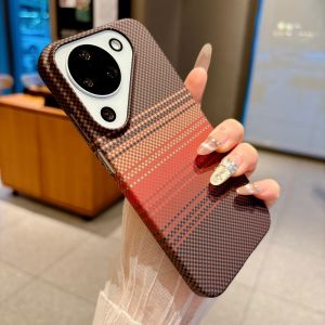 For Magsafe Both Sides Carbon Fiber Texture PC Case For HuaWei Pura 90 80 70 Mate 80 Pro Max Ultra Magnetic Bumper Frosted Cover