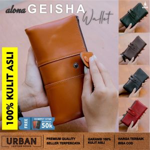 Dompet Wanita Kulit Sapi 100% ALONA GEISHA WALLET Dompet Panjang Slim Terbaru 2024 Dompet Mewah Elegan Viral Kekinian Import Batam Korea Remaja Cewek Termurah Awet