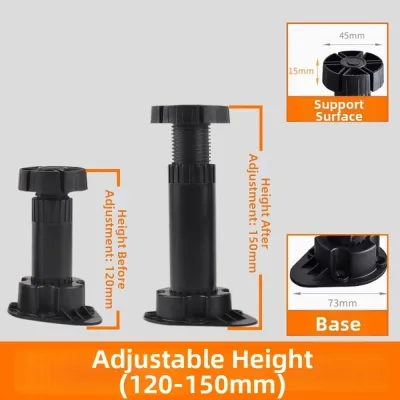 PAN6303936269 Heavy Duty Cupboard Foot Adjustable Height Load Bearing Bracket Cabinet Leg Durable 8/10/12/15cm Furniture Feet Stand For Furniture Cabinets