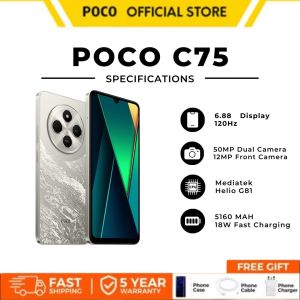 POCO C75 5G 8GB 256GB 50MP Ultra Clear Camera MediaTek Helio G81 Fast Smooth Powerful Smartphone