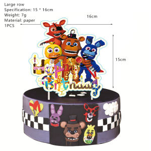 XY Five Nights at Freddy Party decoration midnight bear cartoon pull flag balloon cake row supplies set YX