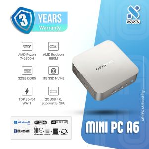 Mini PC Gaming Geekom A6 AMD Ryzen 7 6800H Ram 32GB DDR5 SSD 1TB NVME Windows 11 Pro Original
