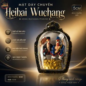 MẶT DÂY CHUYỀN TRANG TRÍ HẮC BẠCH MANG THEO BÊN NGƯỜI GIÚP TÂM TRÍ BÌNH YÊN THƯ THÁI